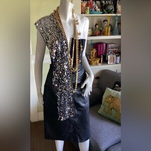 Silver sequined scarf